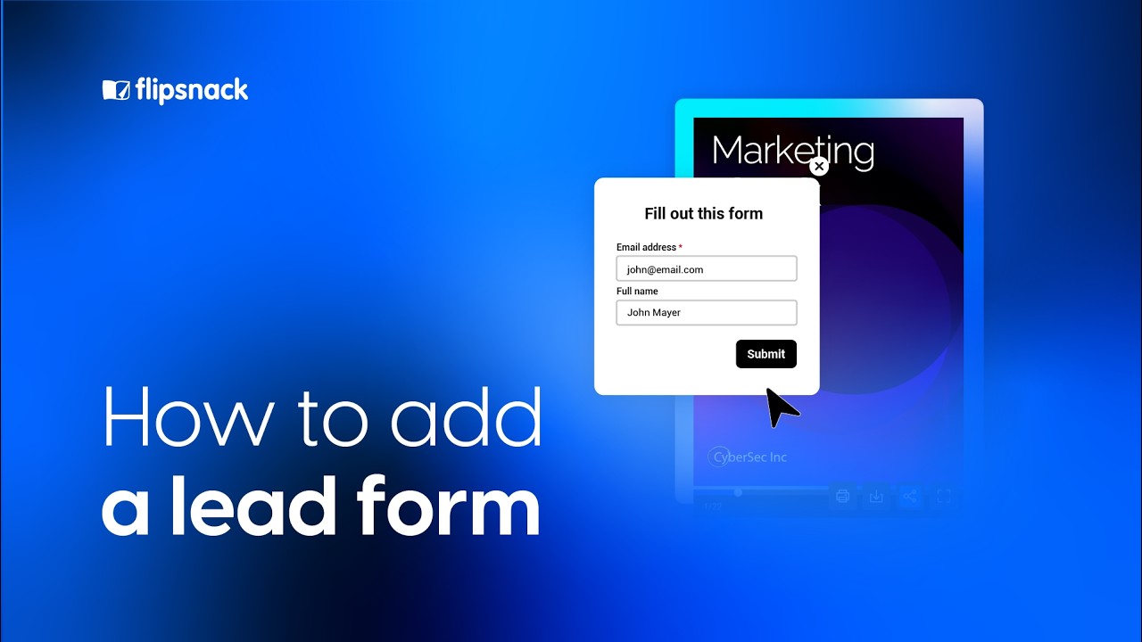 How to add a lead form to your flipbook