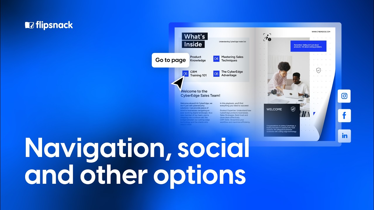 Interactions menu - Navigation, social &amp; other option explained