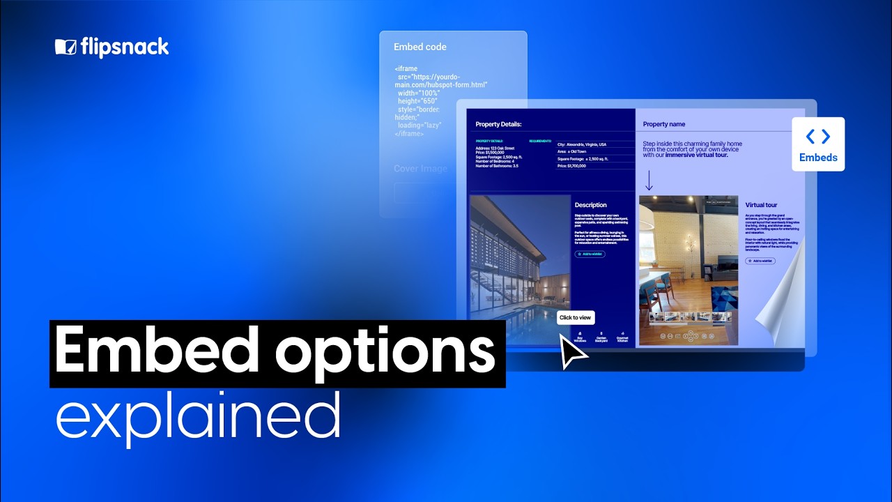 Interactions menu - Embed options explained