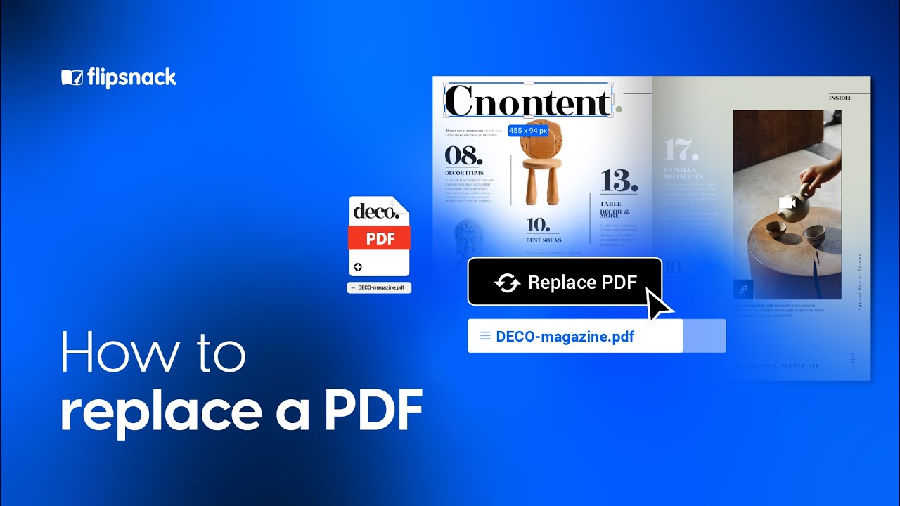 How to replace a PDF