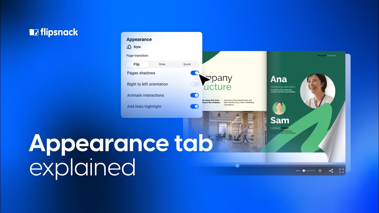 Appearance tab explained