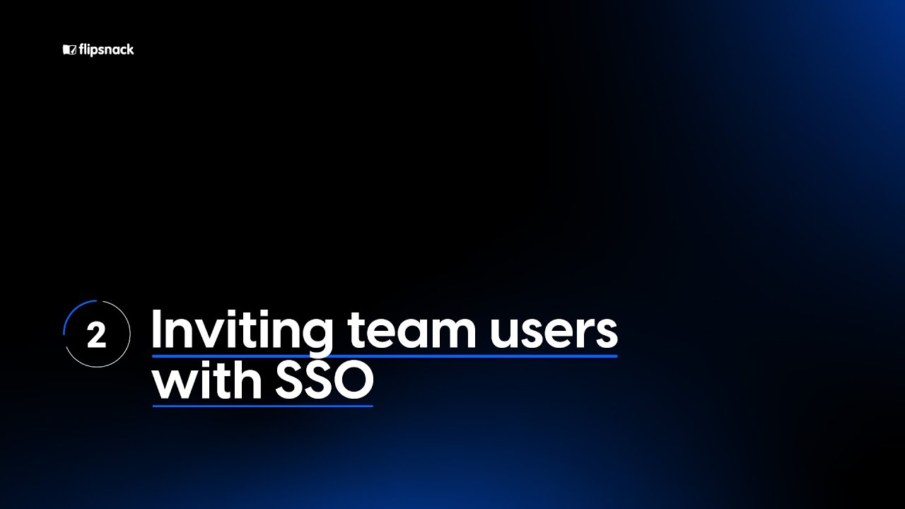 Inviting team users with SSO