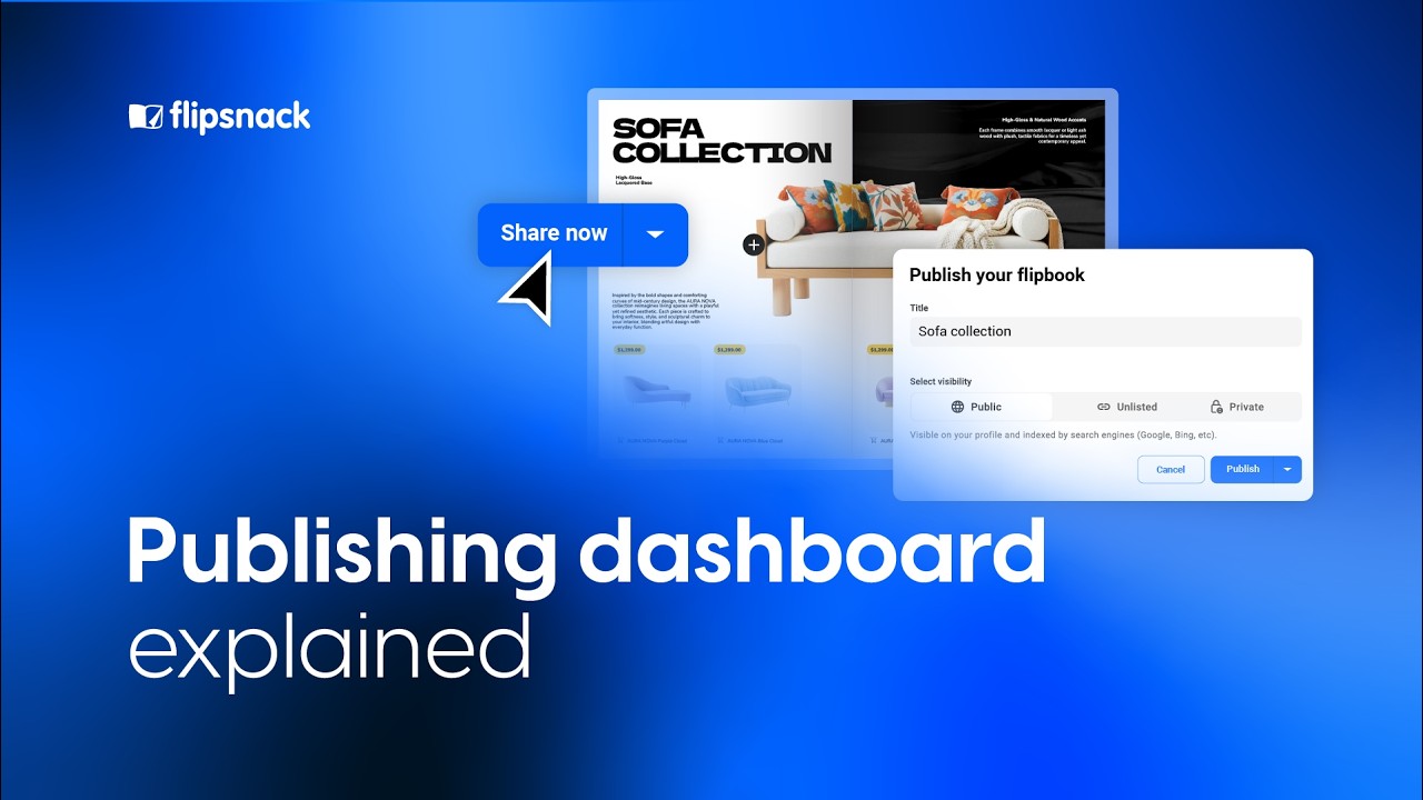 Publishing dashboard: How to reach it &amp; general overview